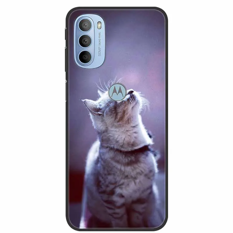 Charming Cat Design Soft TPU Silicone Phone Case - Motorola Moto Series