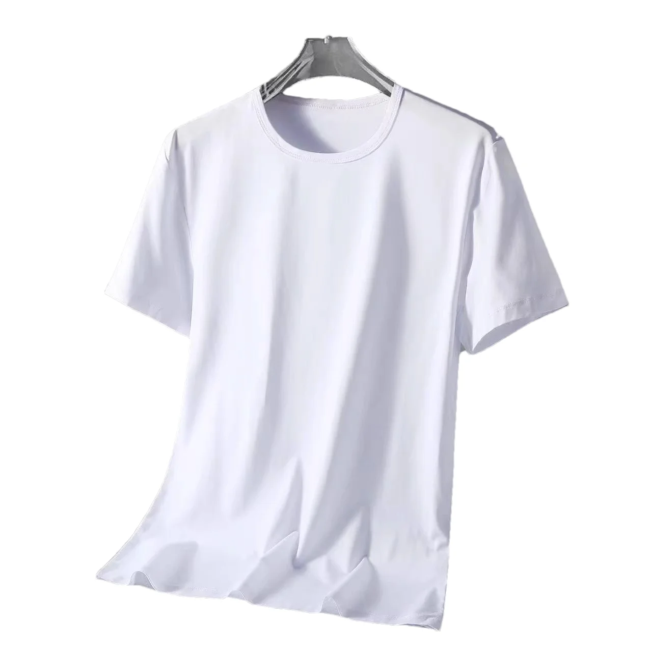 Pure white short t