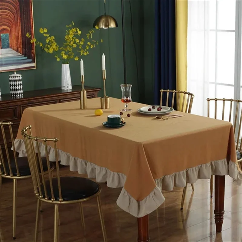 

Rectangular cotton tablecloth, washable tablecloth for wedding banquet decoration, deluxe tablecover