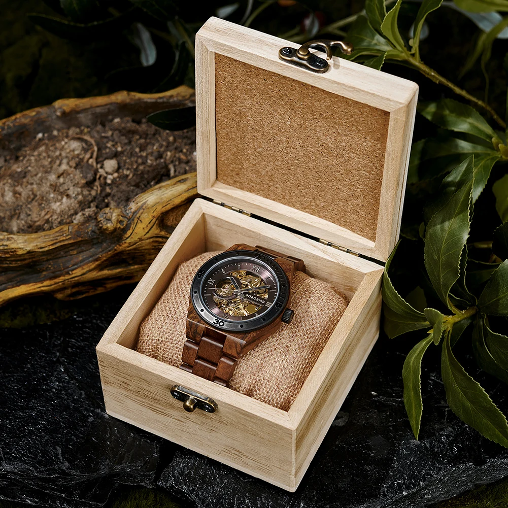Custom Men's Watches with Automatic Movement Mechanical Wrist Watches from BOBO BIRD the Hottest Gifts for Father's Day