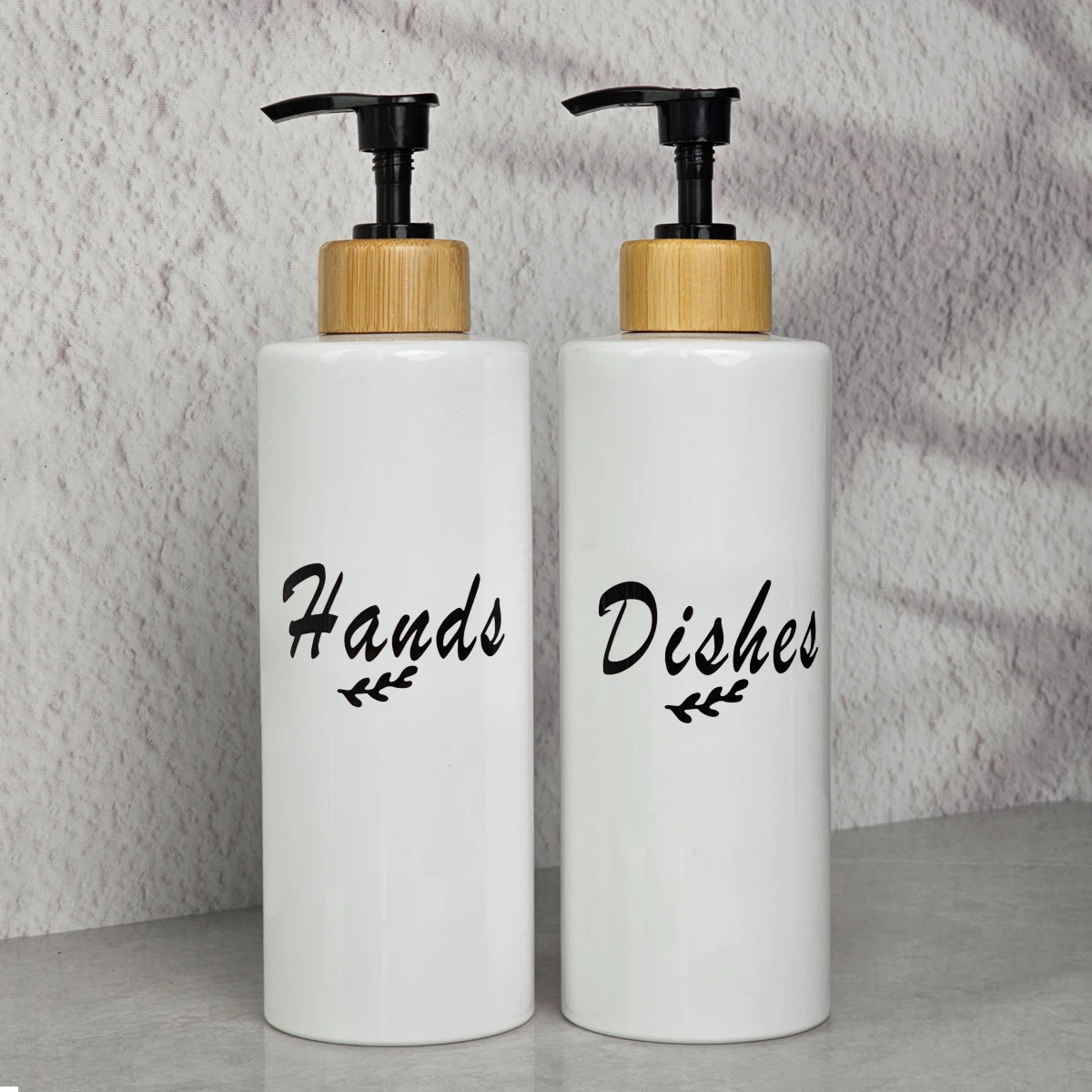 ที่เครื่องจ่ายสบู่เหลวมือและจานขวดปั๊มสบู่ล้างมือในห้องครัวเครื่องจ่ายสบู่เหลวอ่างล้างหน้าสำหรับตกแต่งห้องน้ำห้องครัว 1