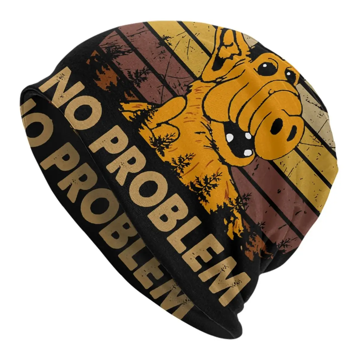 

ALF The Animated Series Skullies Beanies Caps No Problem Thin Hat Autumn Spring Bonnet Hats Men Women's Street Ski Cap