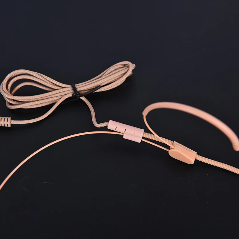 Upgrade Version Electret Condenser Headworn Headset Microphone 3.5mm Jack TRS Locking Mic For Sennheiser Body Pack Thick Cable