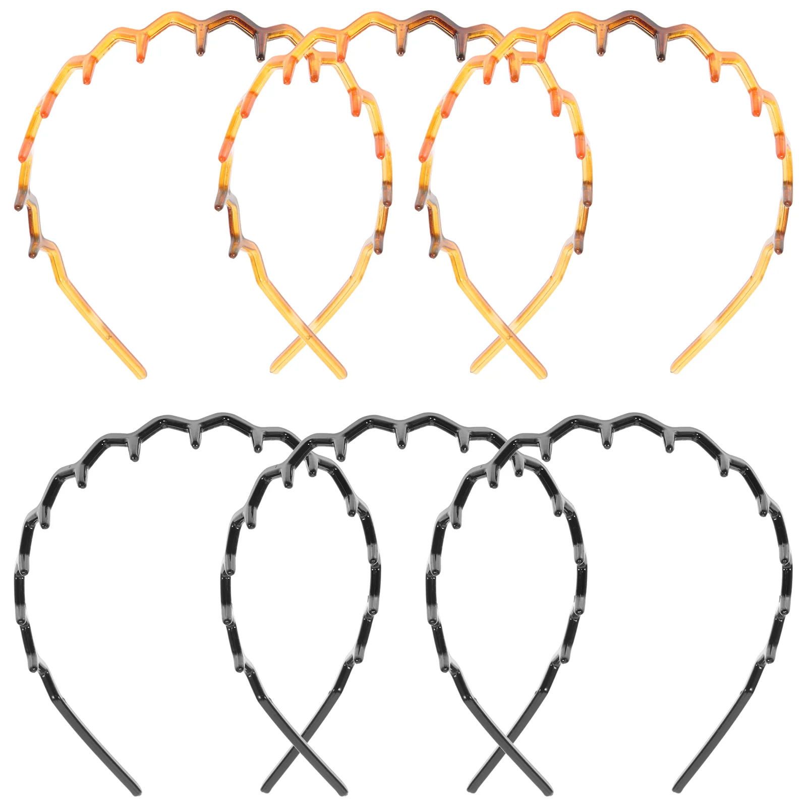 

6 Pcs Headband Hair Bands Comb Curly Hair Short Make up Woman Non-slip Womens Fashion