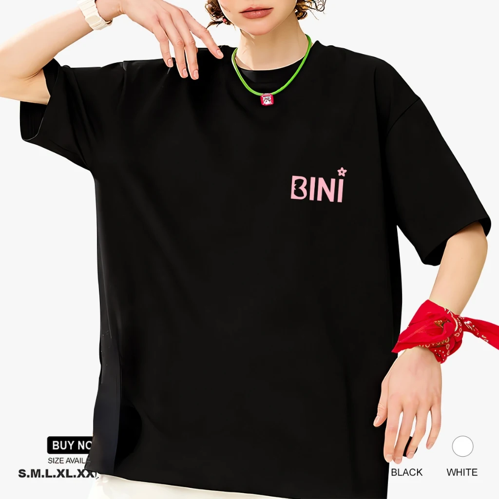2024 BINI Karena Casual T-shirt for Men Baju Kaos Oversize Tee Crew Neck Printed Shirt Summer Short Sleeve Shirt 6