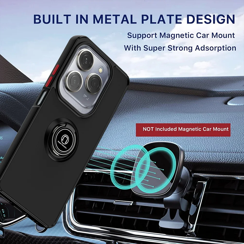 Universal Rotatable Phone Case with Car Holder Finger Ring and Bracket