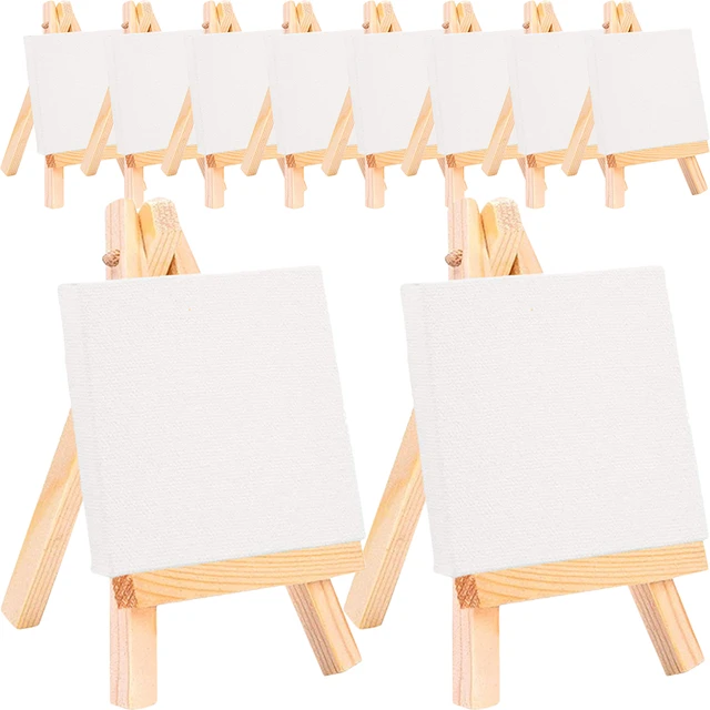 Mini Desktop Easel With Canvas Board Frame Acrylic Watercolor