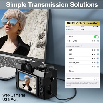 NBD 48MP Digital Cameras for Photography with WiFi & App Control,4K Autofocus Vlogging Camera , Anti-Shake, Dual Batteries 4