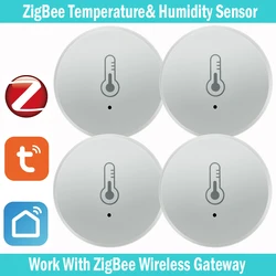 Smart Home Temperature & Humidity Sensor with Voice Control (4PCS)