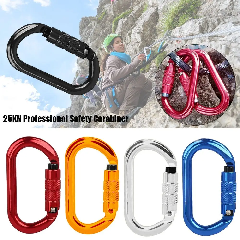 

Альпинистское защитное оборудование 25KN Профессиональный карабин Новый Алюминий 5 цветов карабин безопасности Key крючки инструмент для улицы