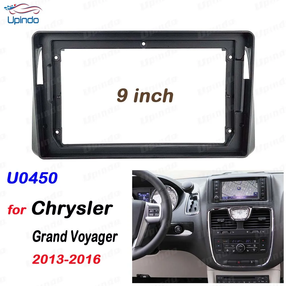Accessori Per Auto 2 Din 9 Pollici Radio Fascia Dvd Gps Mp5 Cornice Del Pannello Per Chrysler Grand Voyager 2013-2016 Kit Di Montaggio Sul Cruscotto