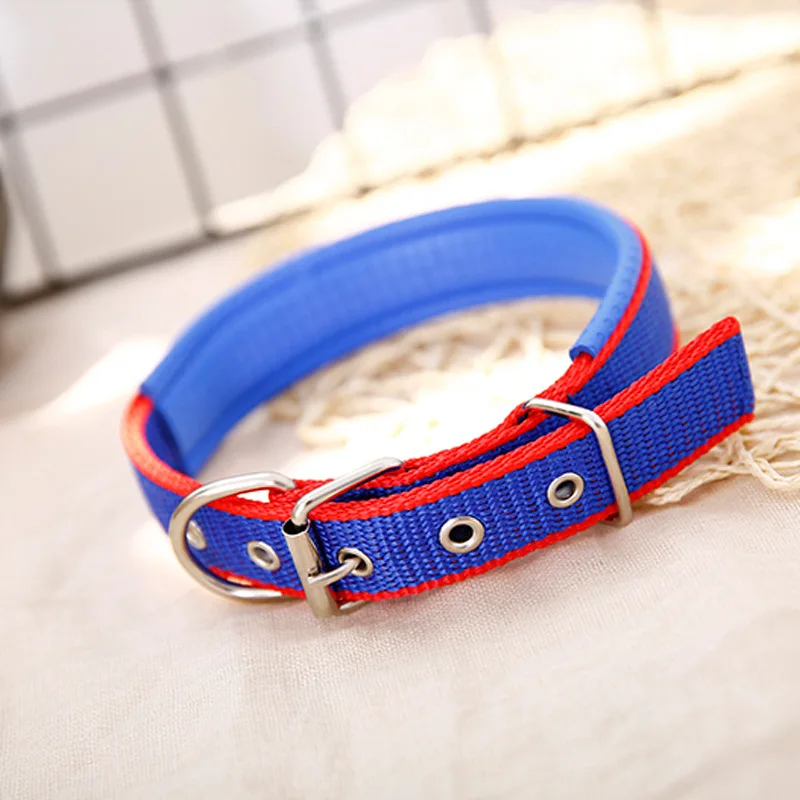 thumbnail image 1 of Collares sólidos para perros Collar de nailon para perros pequeños, medianos y grandes Teddy Keji Pitbull Bulldog Beagle, 1 of 5