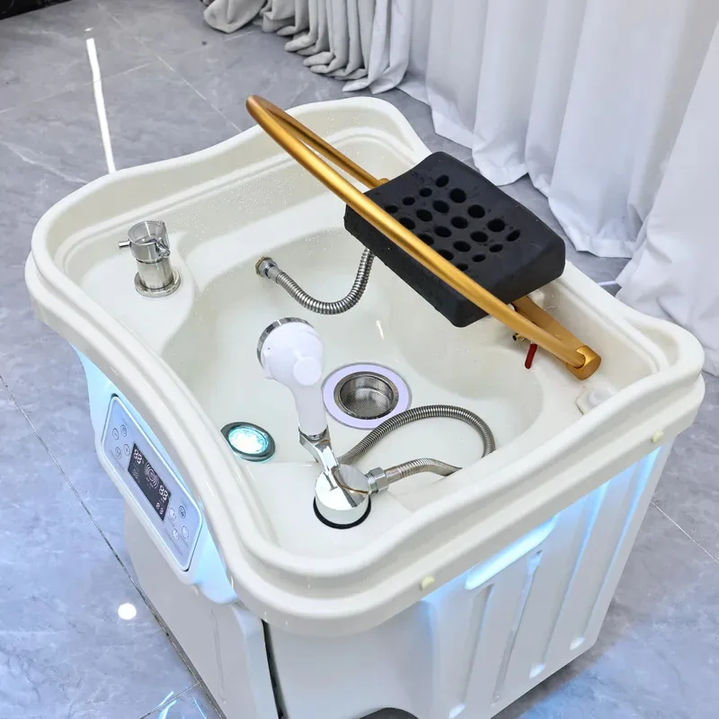 휴대용 두피 스파 버킷, 배관 필요 없음, 60L 용량, 상업 공간 및 홈 살롱에 이상적 2026