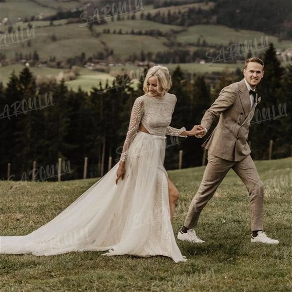 Рисунок 4 - Сексуальное кружевное свадебное платье Бохо с разрезом