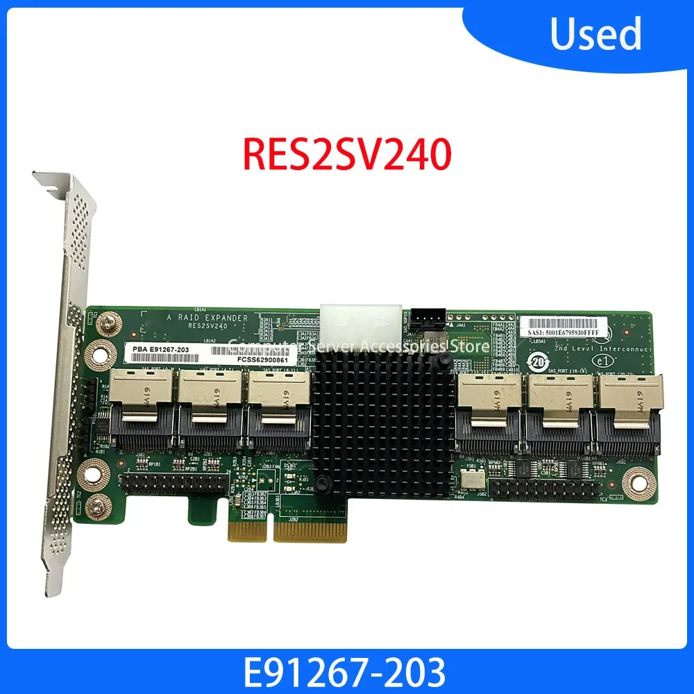 OriginalRES2SV240E9126720324PortSASSATAPCIeRAIDExpanderCard