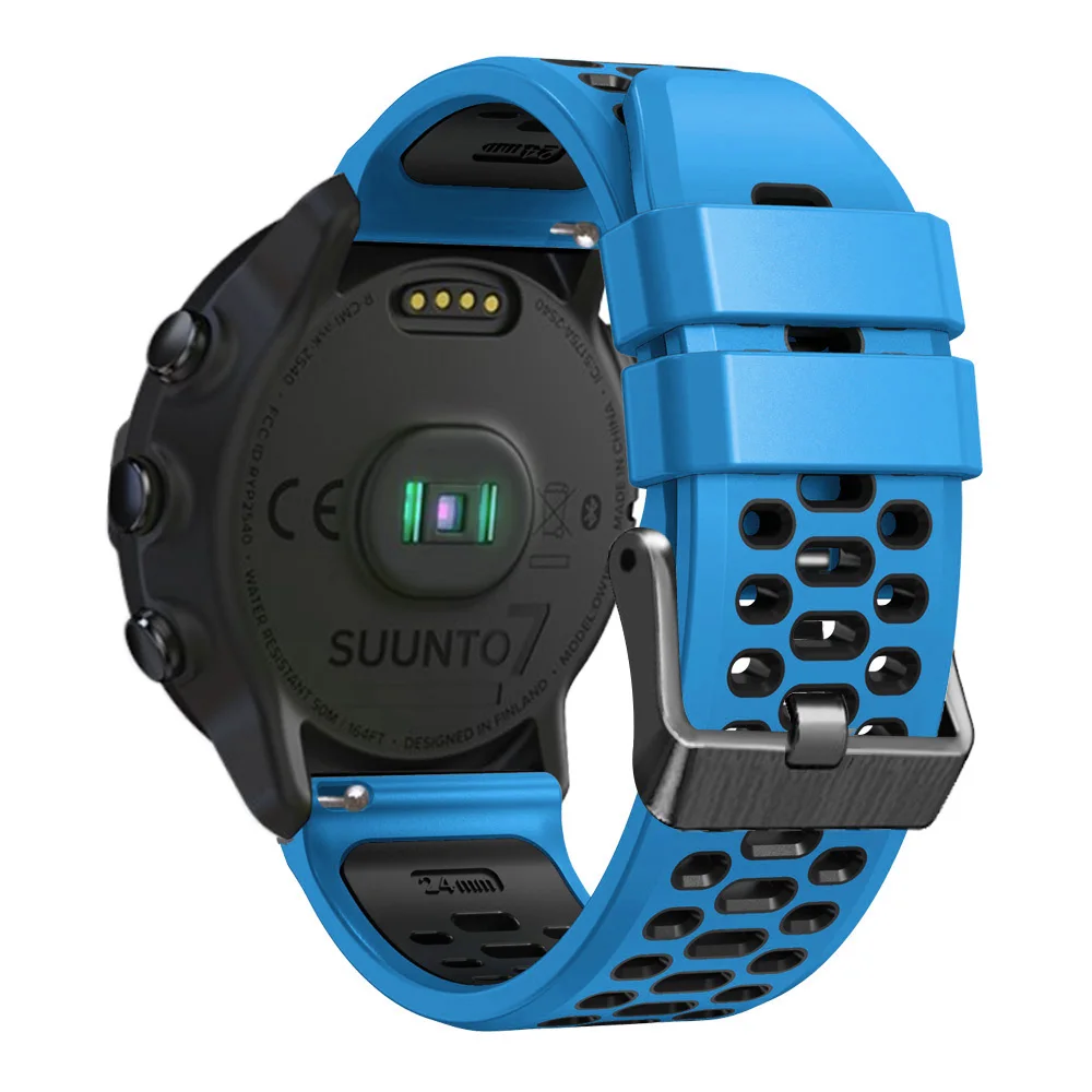 Silicone Wristband Bracelet in 24mm for Outdoor and Athletic Watches