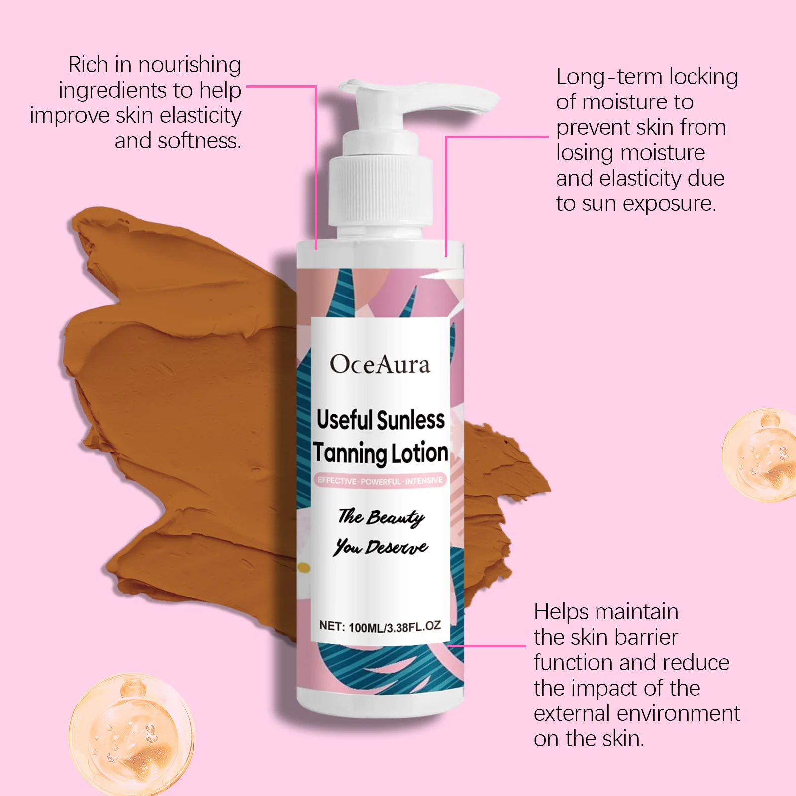 Sunless Tanning Lotion For Tanner Accelerator Body Natural Glow Dark Skin Color Lasting Sexy Solarium Nourish Tan Boosting Cream