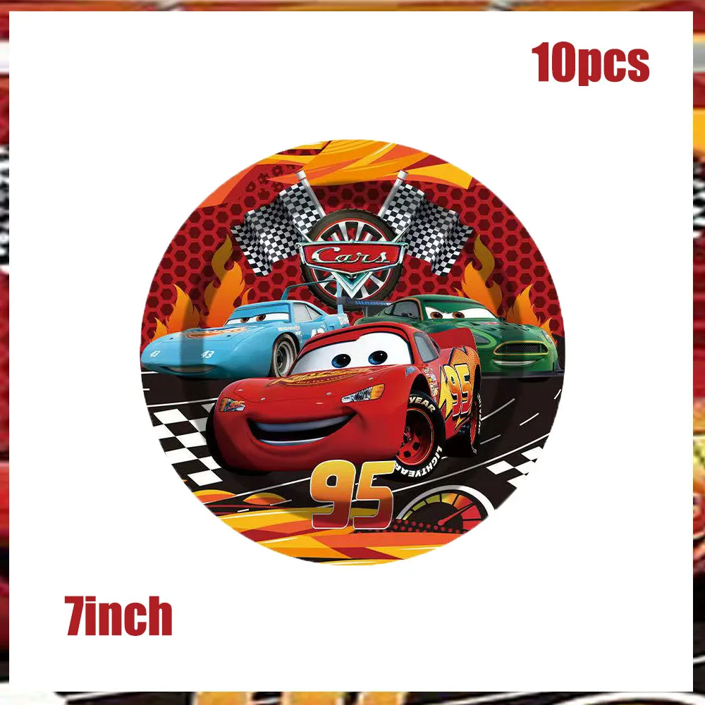 Lightning McQueen Party Supplies - Disposable Tableware  Paper Plates for Kids Birthday  Baby Shower