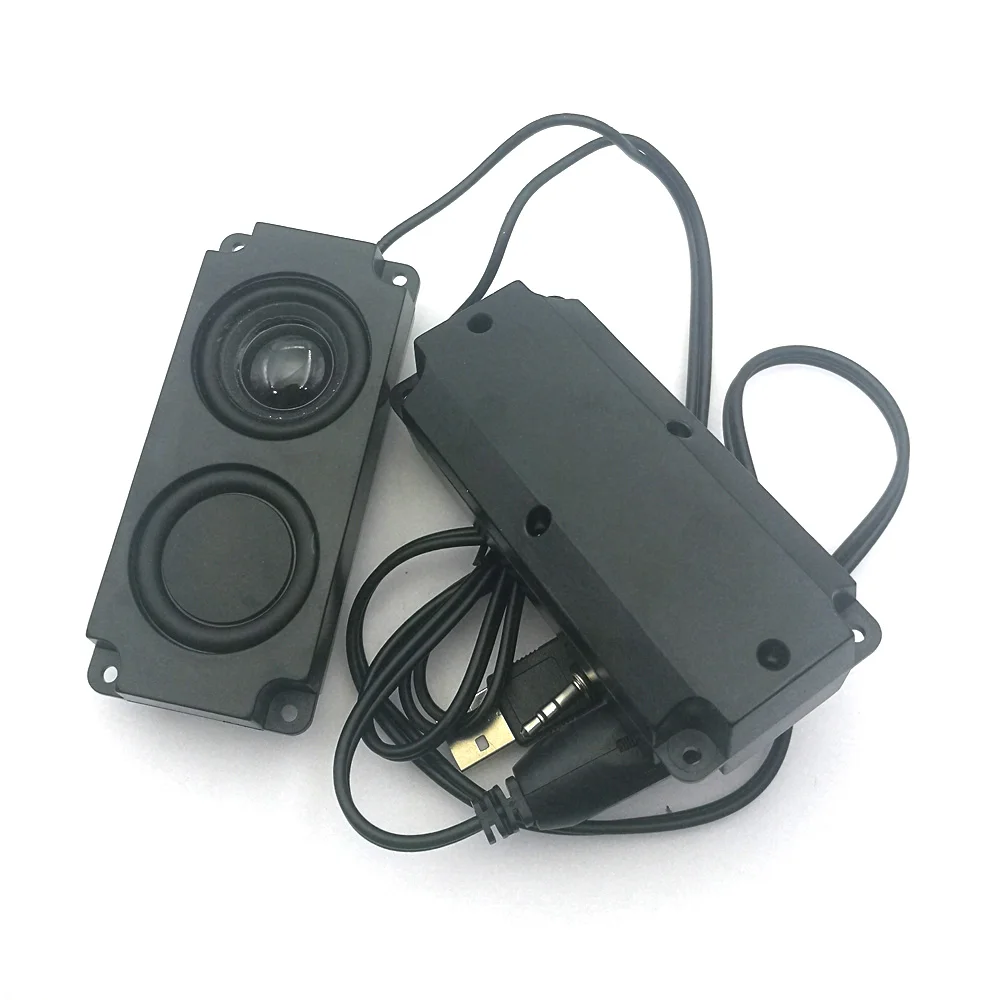 

1pair USB speakers 4 ohm 6W cavity computer audio TV MP3 MP4 Heavy bass speaker megaphone DIY full frequency loudspeaker box
