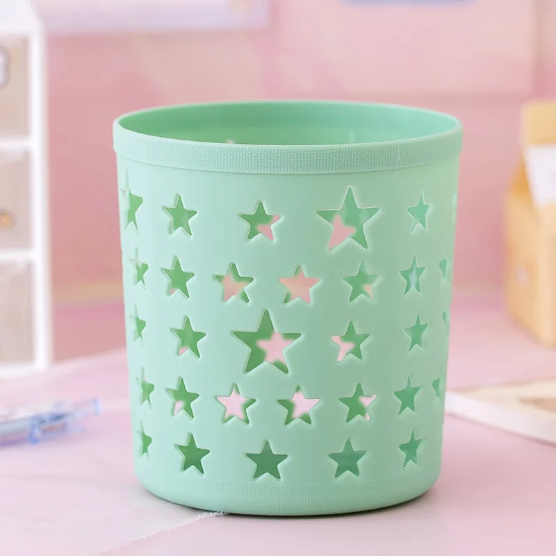 Creative Hollow Stars Pen Pencil Pot Holder Brush Storage Container Desk Organizer Plastic Stationery Pen Holder Office Supplies pen holder pen and brush holder desk organizer brush holder
