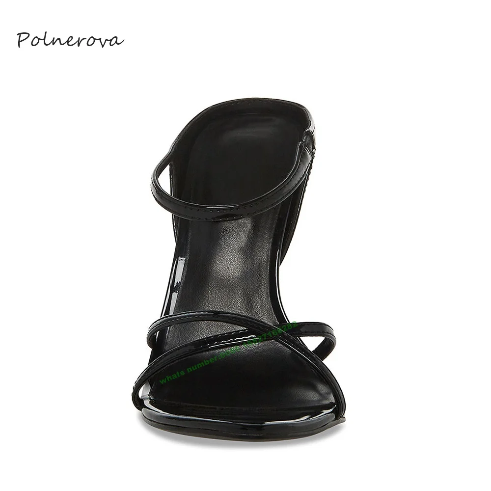 Retro Red High Heel Slippers Pointed Toe Cross Strap Slippers Slip On Outside Dress Party Pumps for Women Summer Plus Size 46