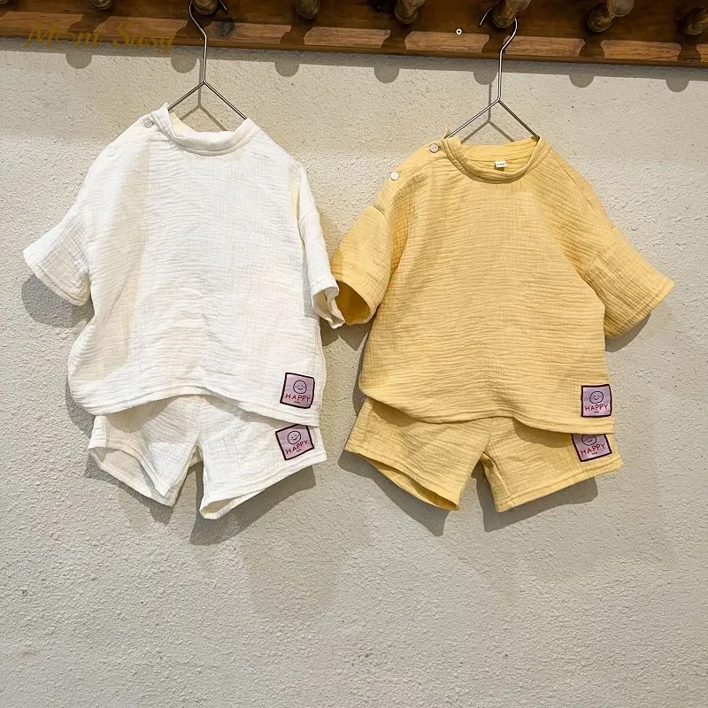 

Baby Boy Girl Cotton Clothes Set Tshirt+Shorts 2PCS Summer Infant Toddler Child Homesuit Short Sleeve Baby Clothes 1-12Y