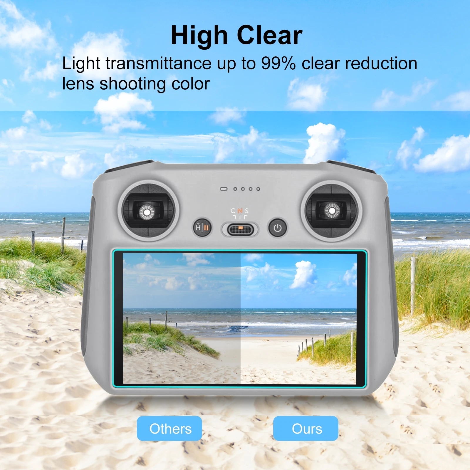 Protection écran DJI Mini 3 Pro Mini 4 Pro, résistance aux rayures 9H, vue de face