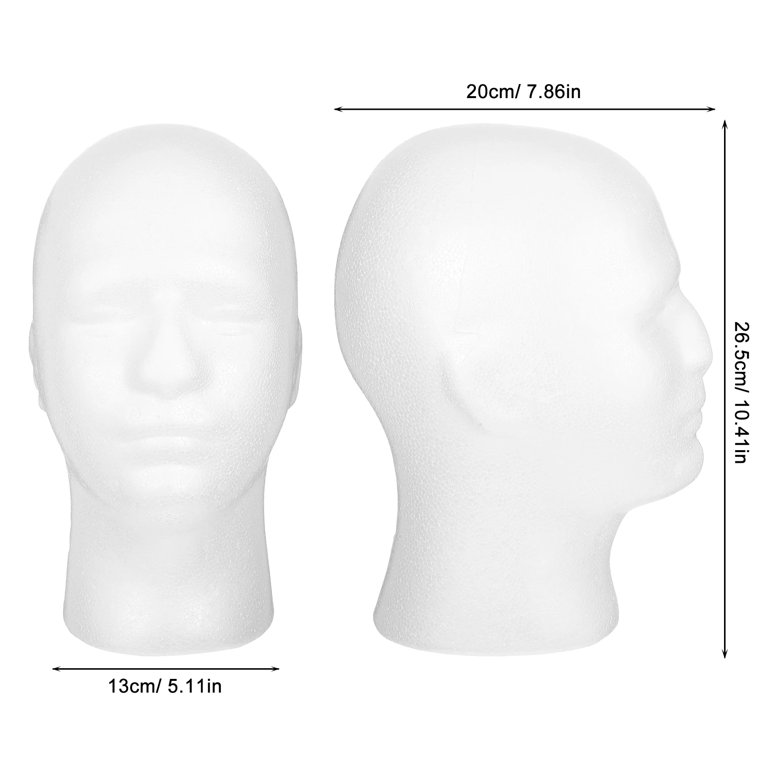 Practical Foam Mannequin Head For Hat Display Male Holder Stand Rack Mannequin Man Head Model Display Foam Mannequin Head