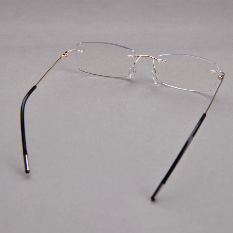 Rahmenlose Lesebrillengestelle für Herren, blaues Licht blockierende rahmenlose Brillen, flexible Brillengestelle, quadratisch, Retro-Brille für Damen – Detail 7