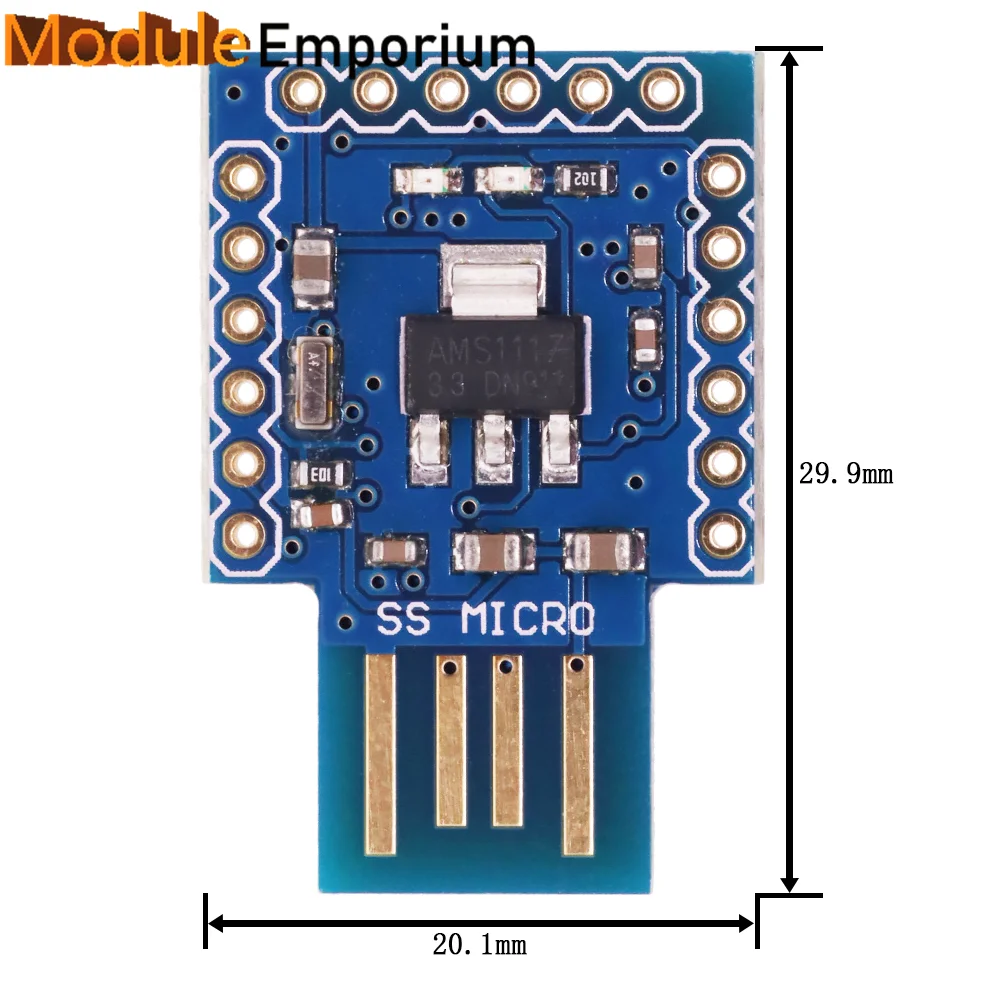 2 Moduli Pro Micro ATmega32U4 Con Type-C - Scheda Sviluppo 5V 16MHz Per Microcontrollori E DIY