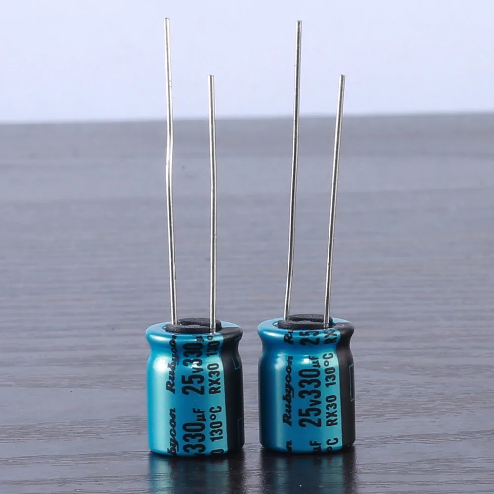 

20pcs RUBYCON RX30 330mfd 25V 330UF electrolytic Capacitor 130℃ 10X12.5mm