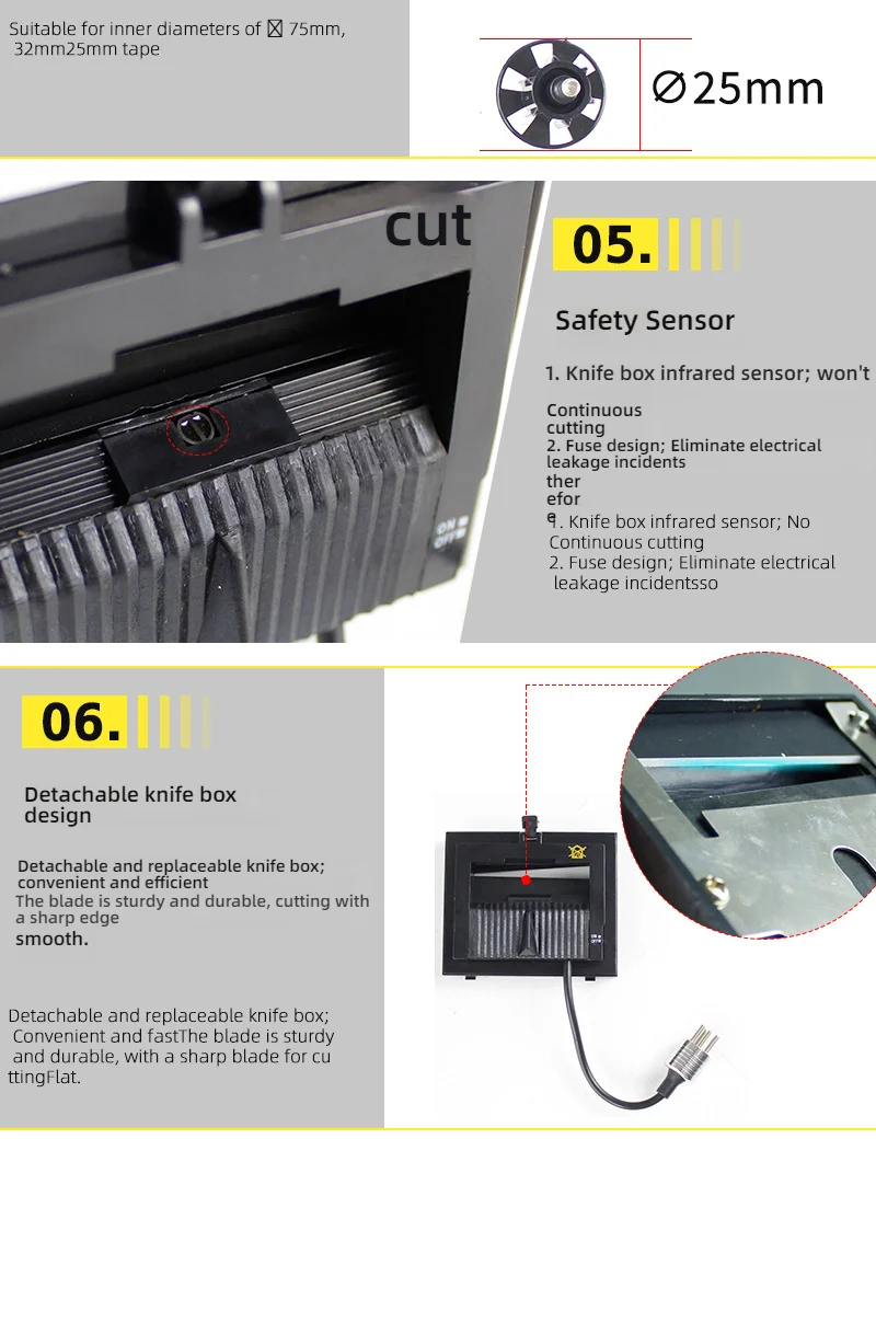 New type Automatic Tape Dispenser Electric Adhesive Tape Cutter Cutting Machine