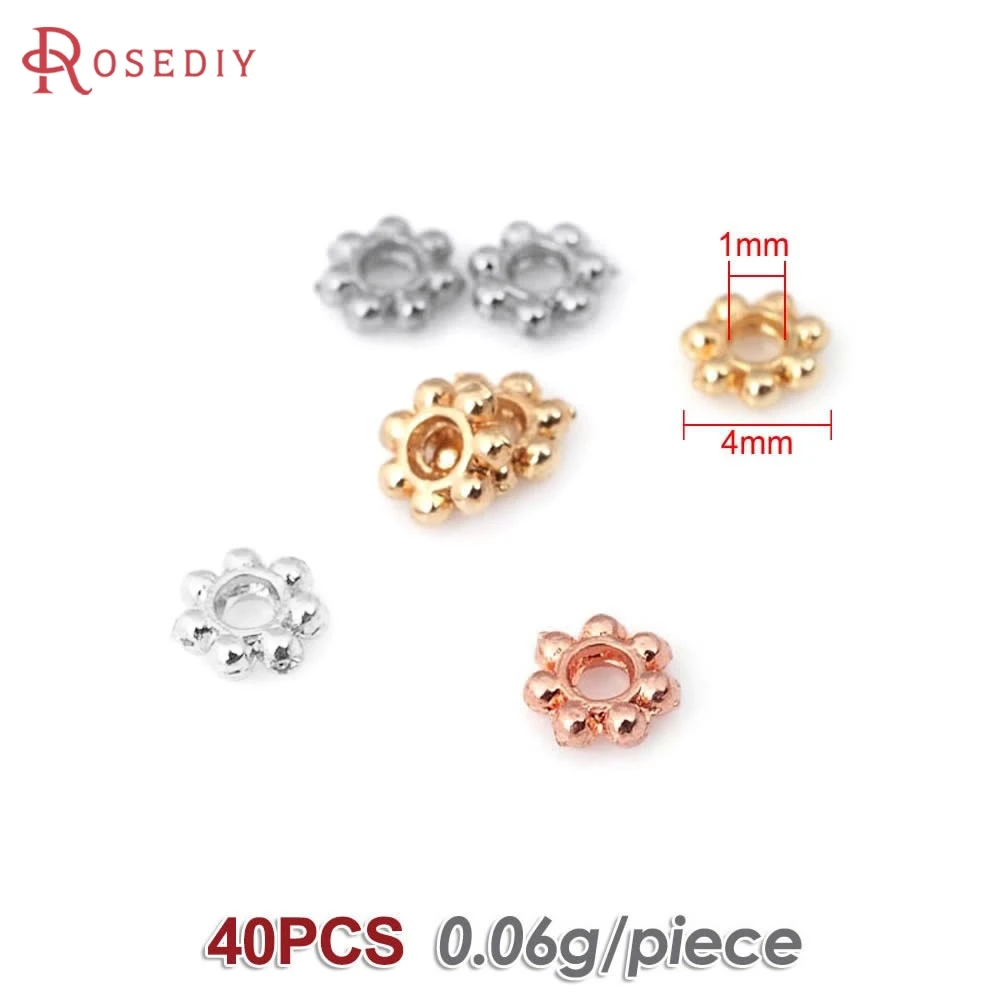 High-Quality 18K Gold & Silver Flower Spacer Beads