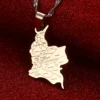 Colombia Pendant Chain for Women Girls Stainless Steel Country Map Jewelry Colombia 6