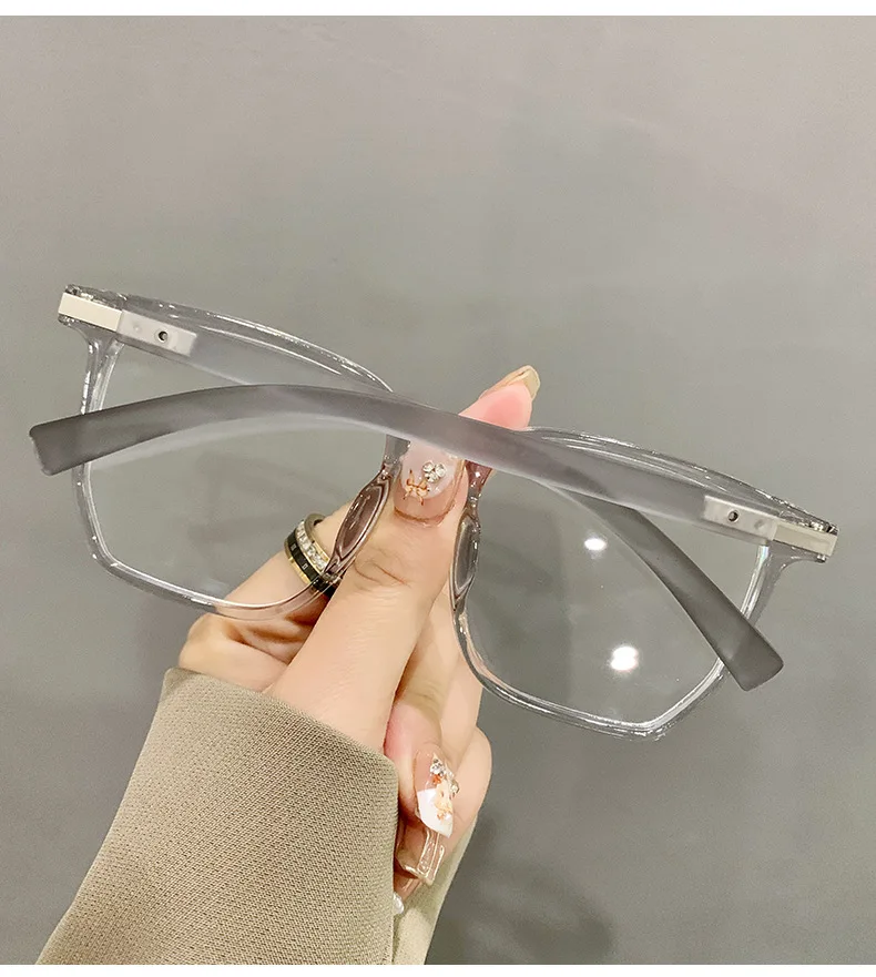 Lichtempfindliche farbwechselnde Anti-Blaulicht-Polygonale Kurzsichtigkeitsbrille mit großem Rahmen 6023 – Detail 16