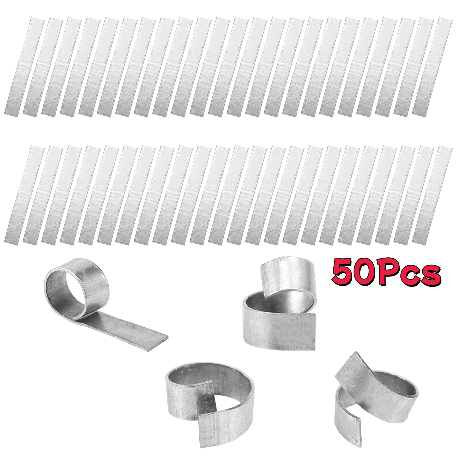 50Pcs Aquarium Plant Weights Folding Cuttable Metal Water Plant Weights Anchors Supplies Parts For Fishing Aquarium Holder