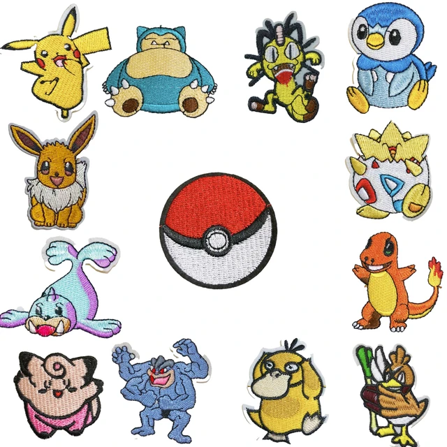 Pokemon Children Clothing Patches  Embroidered Patch Sew Pokemon - Anime  Stickers - Aliexpress