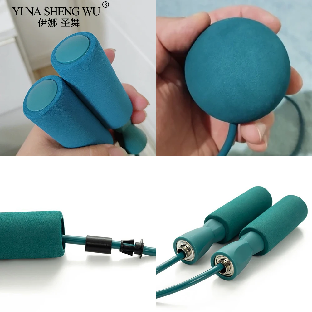 1pair Cordless Jump Rope Home Gym Equipment With Heavy Balls Sports Fitness Training Bodybuilding Exercise Rapid Speed Skipping