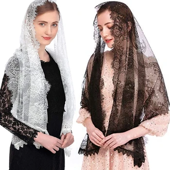 Vintage Lace Chapel Veil 1