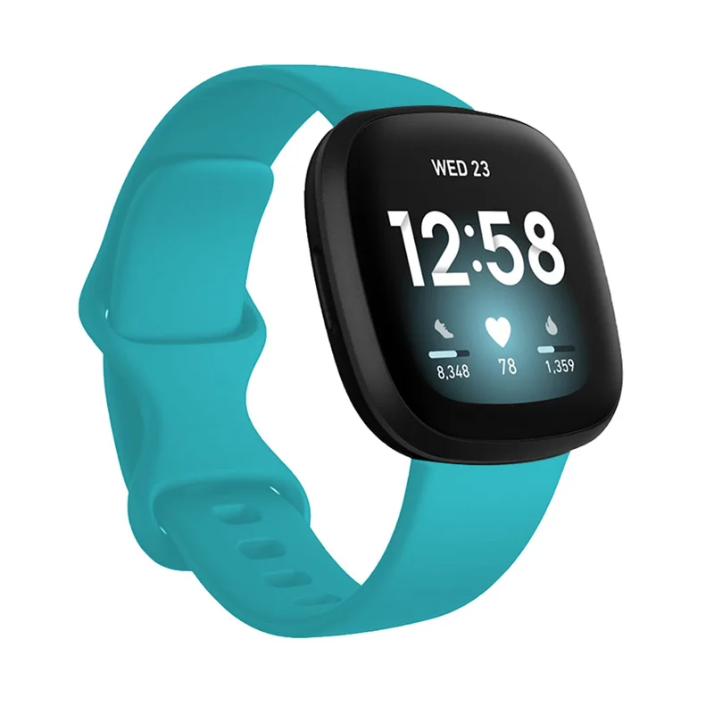 Versa 3 & Sense Silicone Sport Watch Band - Soft Strap Bracelet Accessory