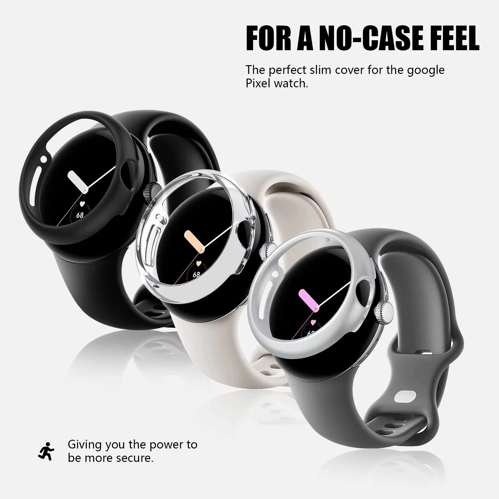 Durable Shockproof Protective Cover for Google Pixel Watch - Sleek Hard Bumper Frame with Hollow Design