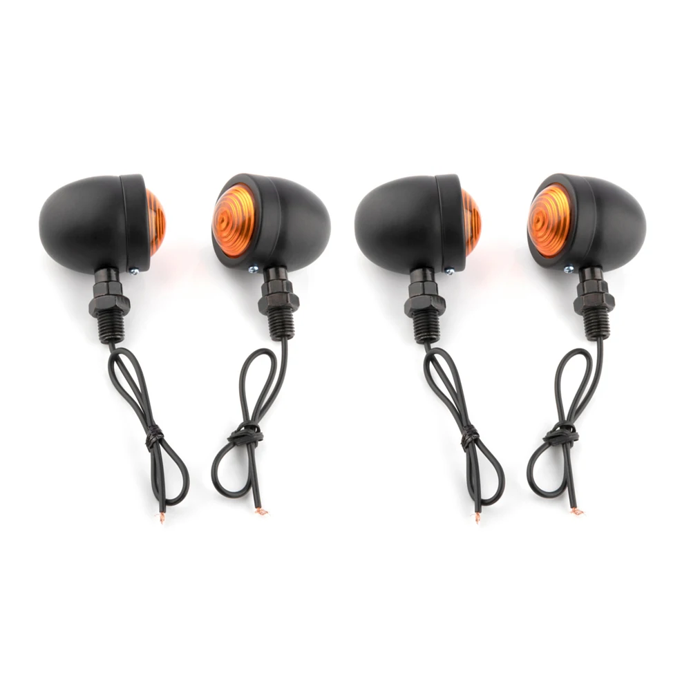 

4pcs Motorcycle Bullet Turn Signal Lights Indicator Blinker Amber Light For Harley Honda Yamaha Suzuki Kawasaki