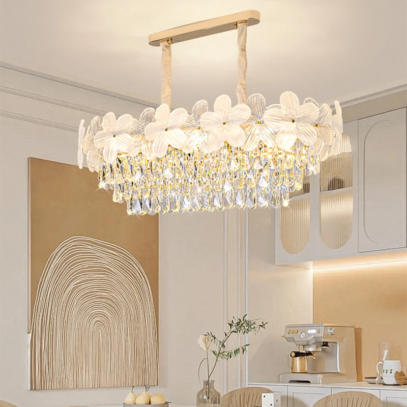 Small Flower Crystal Chandelier Ceiling Home Modernlight Fixture Suspension Bedroom Chandelier Led Light Hanging Lamps pendant lights pendant lamp chandelier lighting