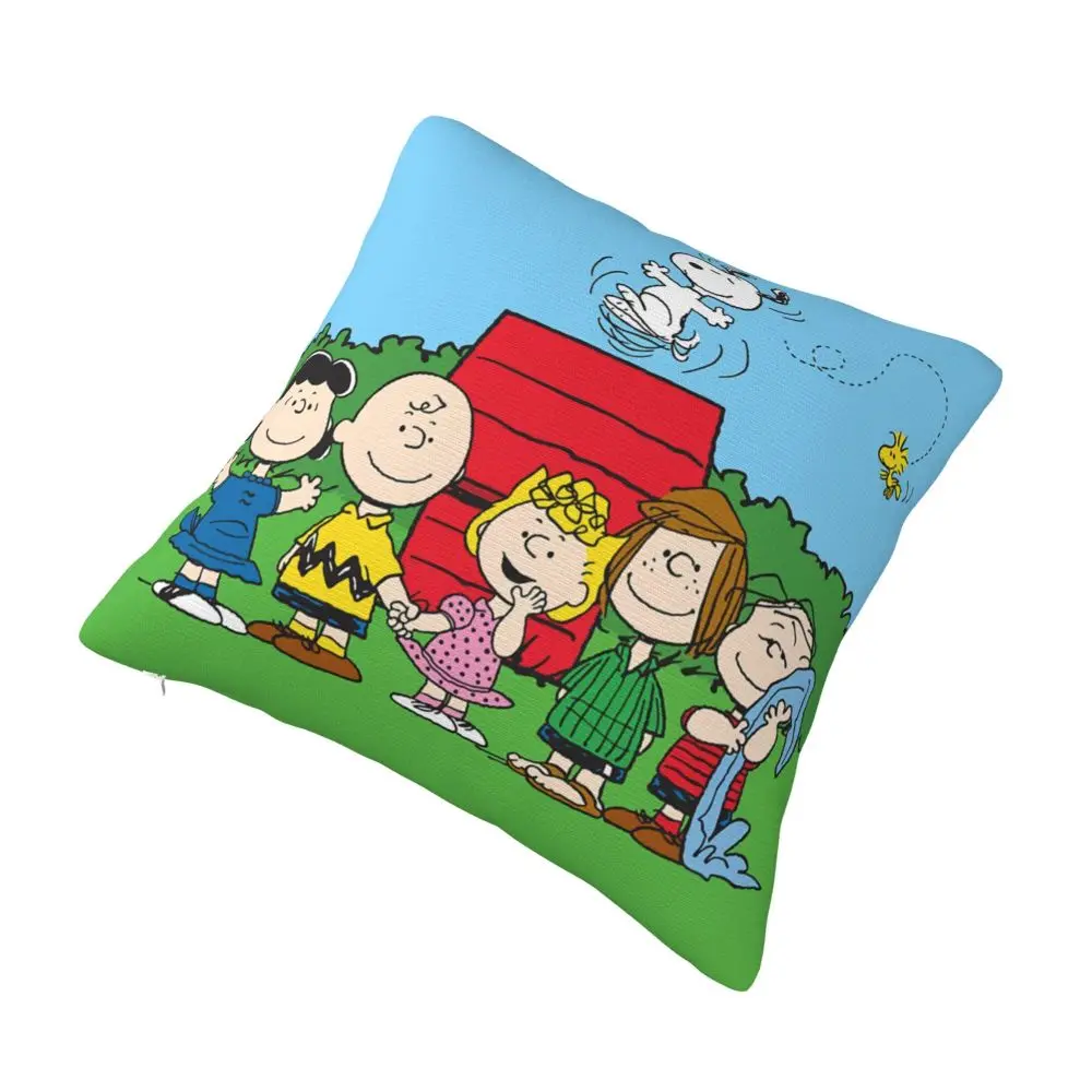Description Picture 3 of itemCustom Cute Cartoon Snoopy Cushion Cover 35x35 Cm Velvet Polyester Throw Pillow Case For Sofa ChairDecoration Bedding Pillowcase