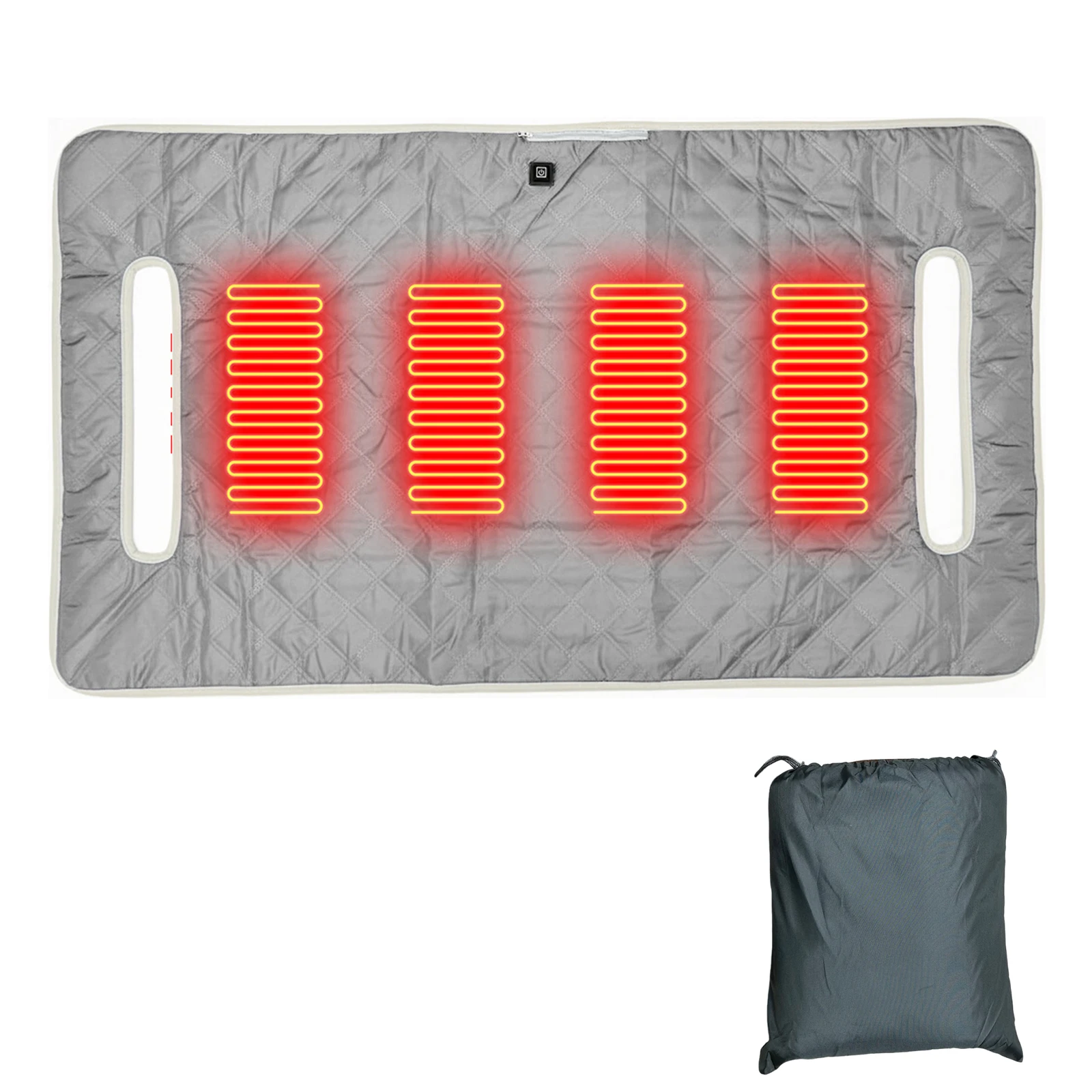 4-Zones Heated Seat Cushion For Golf Cart Electric Warming Seat Towel Blanket USB Rechargeable Heated Blanket Easy to Clean