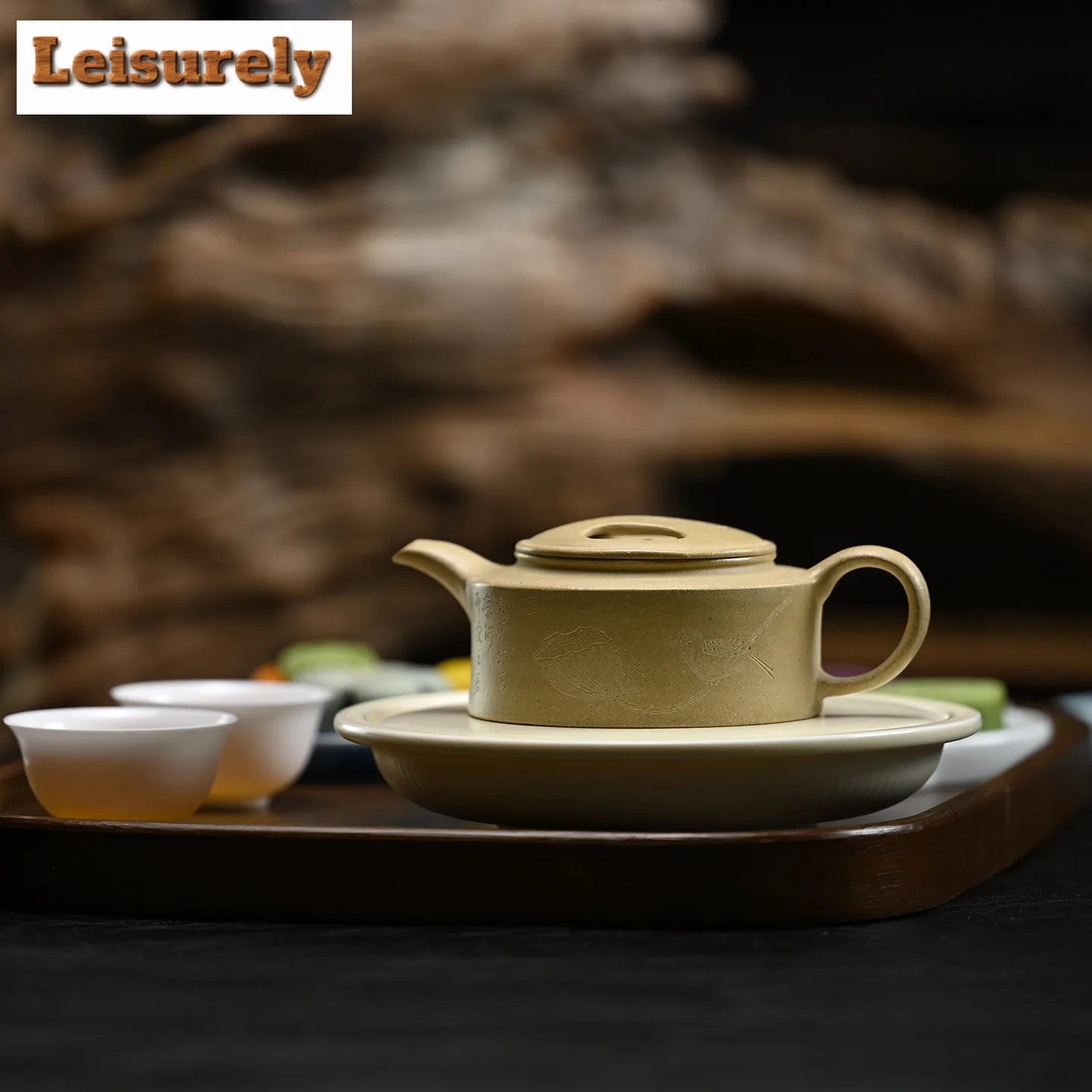 180ml Yixing Purple Clay Teapots Master Handmade Cattle Lid Pot Raw Ore Motoyama Green Mud Tea Making Kettle Zisha Tea Set Craft