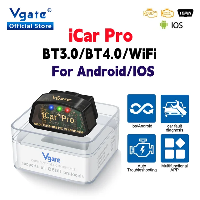 BT 4.0 OBD2 V1.5 Bluetooth Car Diagnose Scanner Tool iOS Android