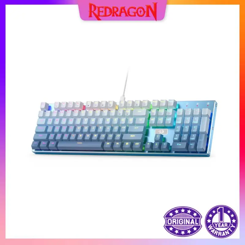 

Redragon K556 SE RGB LED Backlit Wired Mechanical Gaming Keyboard, Aluminum Base, 104 Keys, Hot-Swap Linear Quiet Red Switch