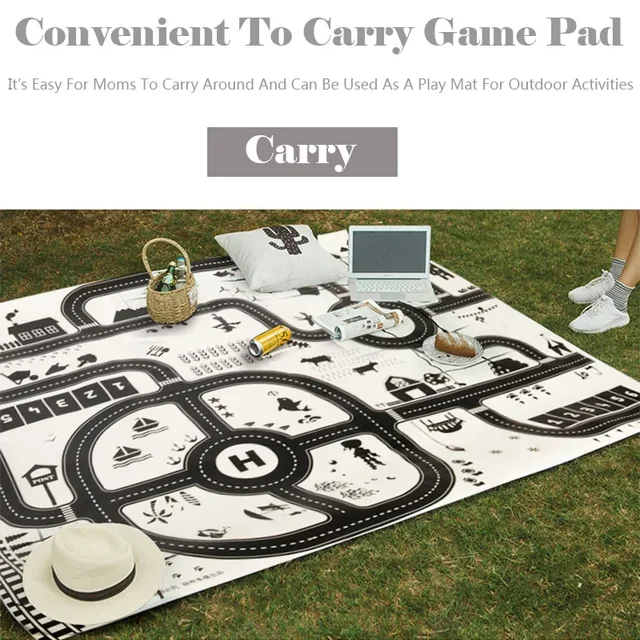 Road Mat Children Traffic Car Map Boy Girls Educational Toy Road Plastic Carpet Baby Play Mat for Baby Mats City Kids Toys Games 4
