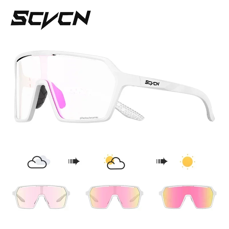 Photochromic UV400 Cycling Sunglasses for Men - Sports, Mountain Bike & Road Bicycle Eyewear